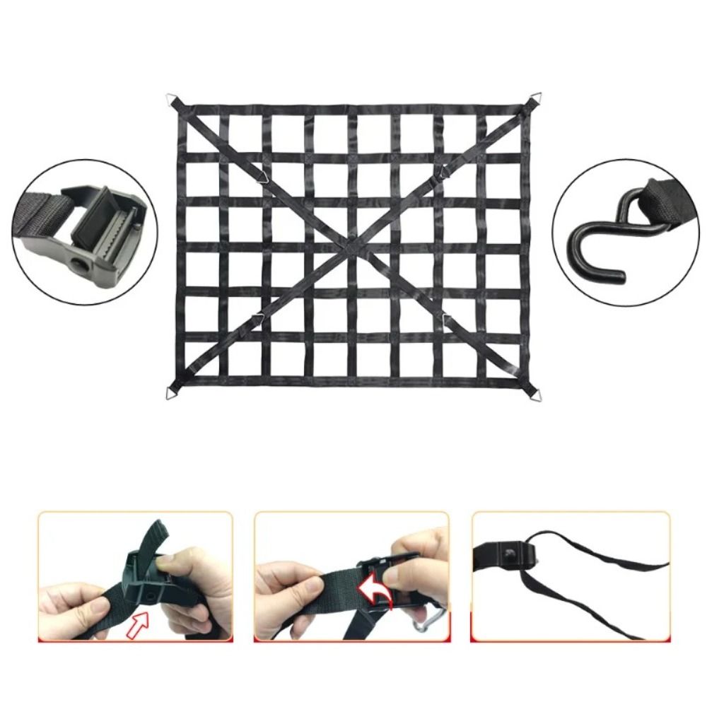 Durable Woven Material Cargo Isolation Net Wear Resistance Rear Cargo Net Driving Safety