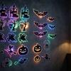 Spooky Atmosphere Creators Halloween 3D Spider Bat Wall Decals, Removable PVC Stickers with Realistic Glow Effect Ornaments Self Adhesive for