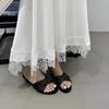 Fashion SUOJIALUN 2025 Summer New Brand Women Slipper Fashion Weave Open Toe Slip On Slides Low Wedge Heel Outdoor Dress Casual Sandal