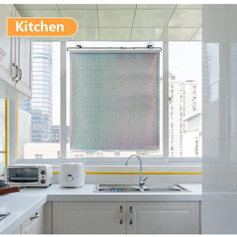 Универсальные рулонные шторы без гвоздей, солнцезащитные шторы на присосках, затемняющие шторы для автомобиля, спальни, кухни, офиса, окна, солнцезащитные шторы