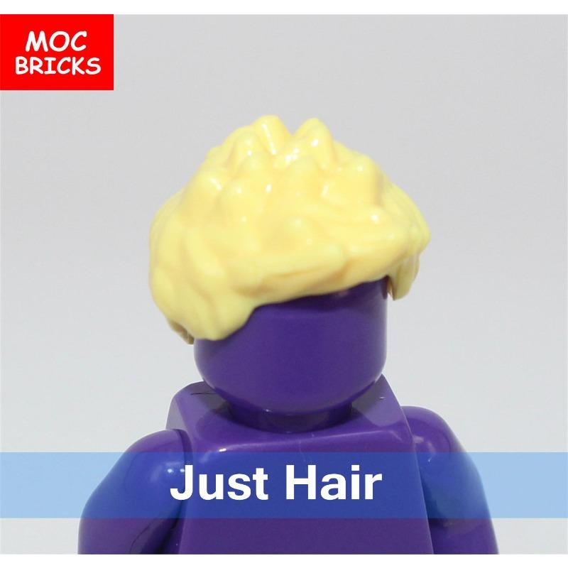 10 шт./лот Детали MOC Мужские прически для мини-кукол 4 см Совместимы с фигурками основных брендов Строительные блоки Игрушки