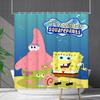 Занавеска для ванной Водонепроницаемая занавеска для душа Цифровая печать Анимация Без перфорации Туалетная перегородка Занавеска Ткань для душа