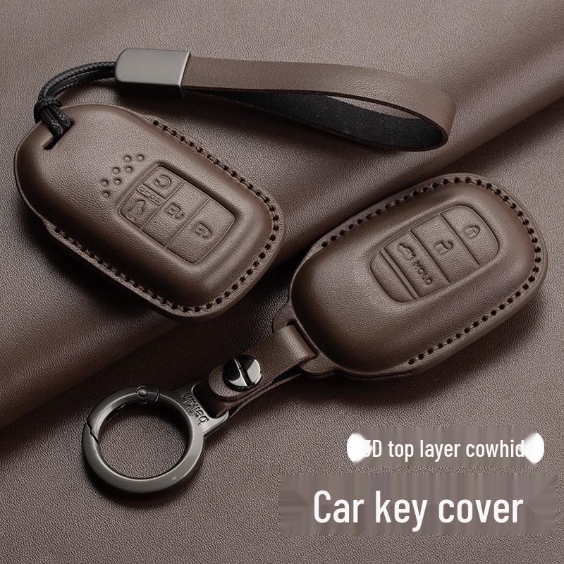 Стильный чехол для ключа для Honda Civic, CRV, Accord, XR-V, Crown Road, HR-V, Insight и Haoying – Коричневый, Одиннадцатое поколение.