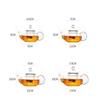Glass Tea Pot Filterable Heat-resistant Thickened High Borosilicate Glass Flower Teapot Heatable Glass Tea Kettle for Household