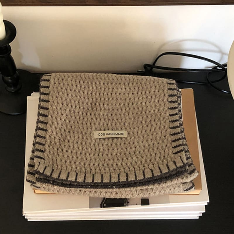 LOOKING4U Стич Вязаный Шарф Ручной Работы Овсяный