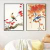 Posters And Prints Canvas Paintings Vintage Style Japanese Bird Peacock Fujiyama Retro Wall Art Pictures For Home Room Decor