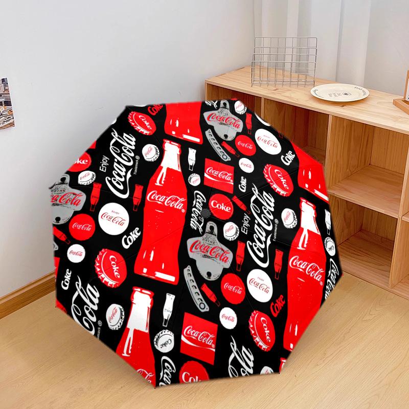 1 шт. Автоматический зонт Coca-cola Рождественская доставка - Подходит для путешествий, улицы, портативный зонт, Подарок на день рождения, Ежедневные принадлежности