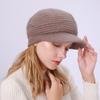 Шапка с утиным язычком, женская, осенне-зимняя, вязаная, шерстяная, шапки и кепки, бархатная, утепленная, морозостойкая, модная, берет