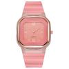 Women Watch/Stylish Square Dial Crystal Silicone Dial