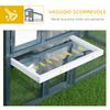 Wooden Rabbit and Small Pet Cage 2 Levels Fir Wood Double Door 140x65x100 cm Green and White