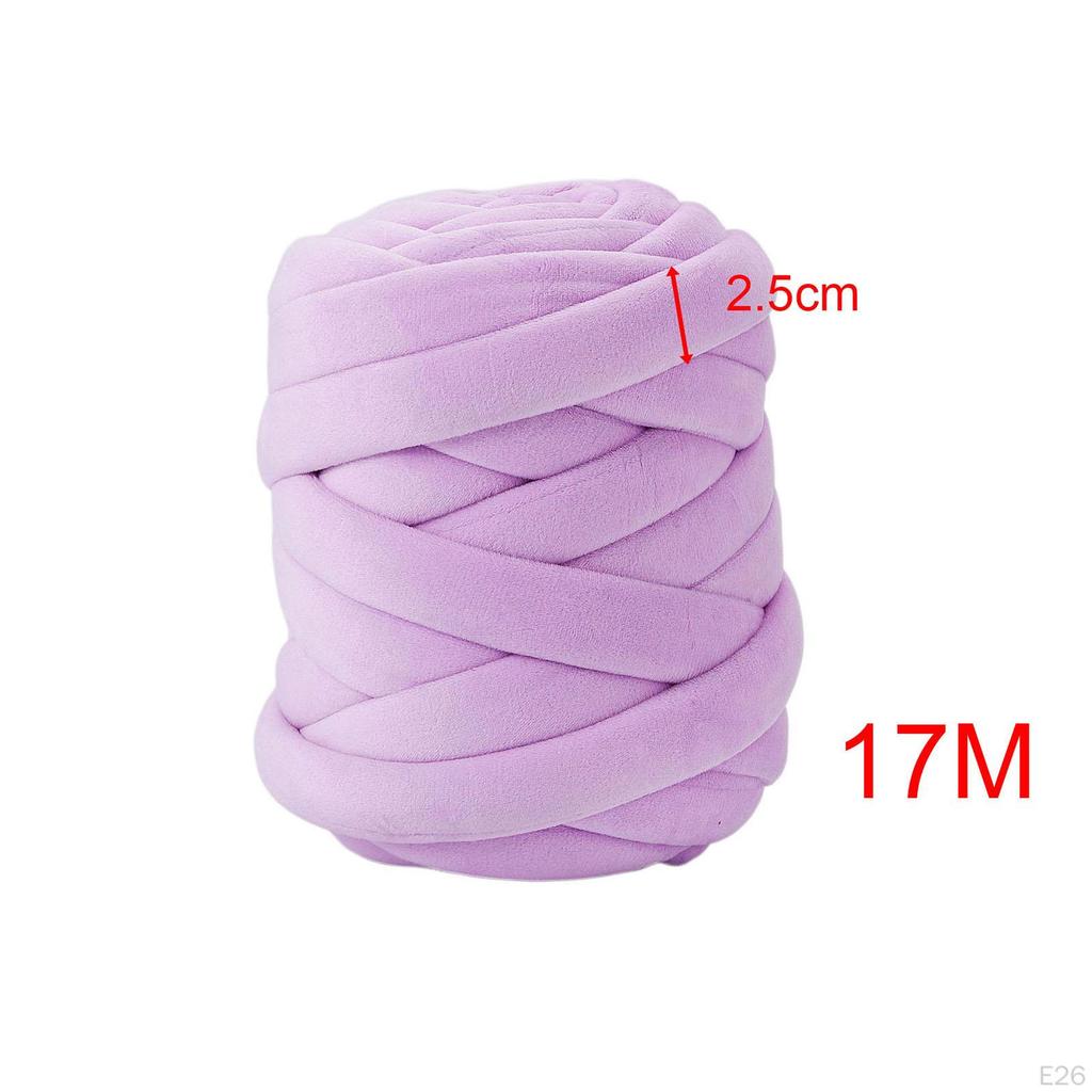 0.55 Lbs Chunky Yarn Bulky Hand Knitting 56 Feet Washable Giant Tube for Arm