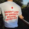 Не потерял девственность, потому что никогда не теряю эстетику. Модная футболка с графикой. Повседневная свободная уличная одежда. Унисекс.