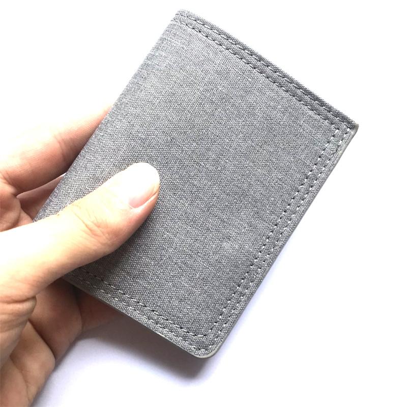 Мужской модный холщовый кошелек, короткий кошелек, чехол для кредитных карт, сумка, держатель для карт, кошелек, сумка для денег, держатель для банков