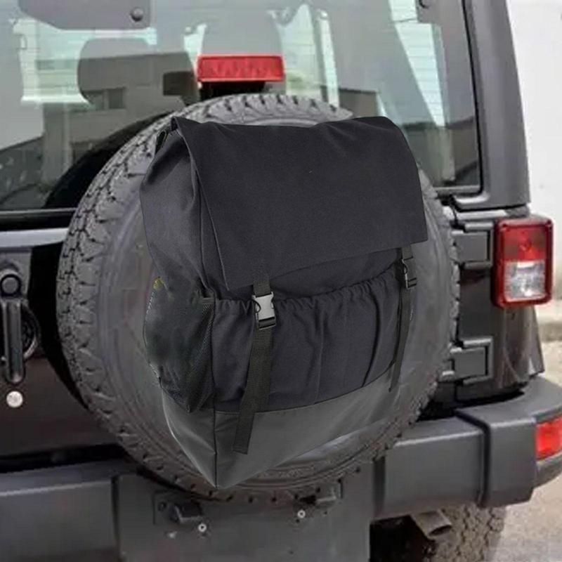 Spare Tire Trash Bag Cargo Storage Bag Oxford Cloth PU Leather Large Large