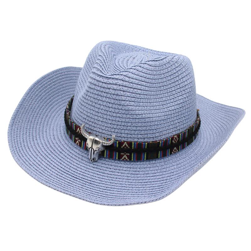 Cowboy straw hat Tibetan sun hat cow hat ethnic style straw knight hat beach hat