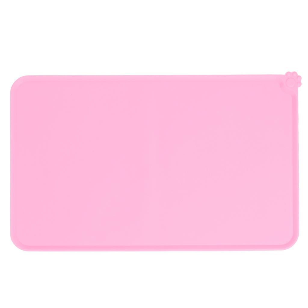 Коврик для корма для домашних животных силиконовый водонепроницаемый нескользящий коврик под миску для питья и кормления подложка для собаки кошки(красный )