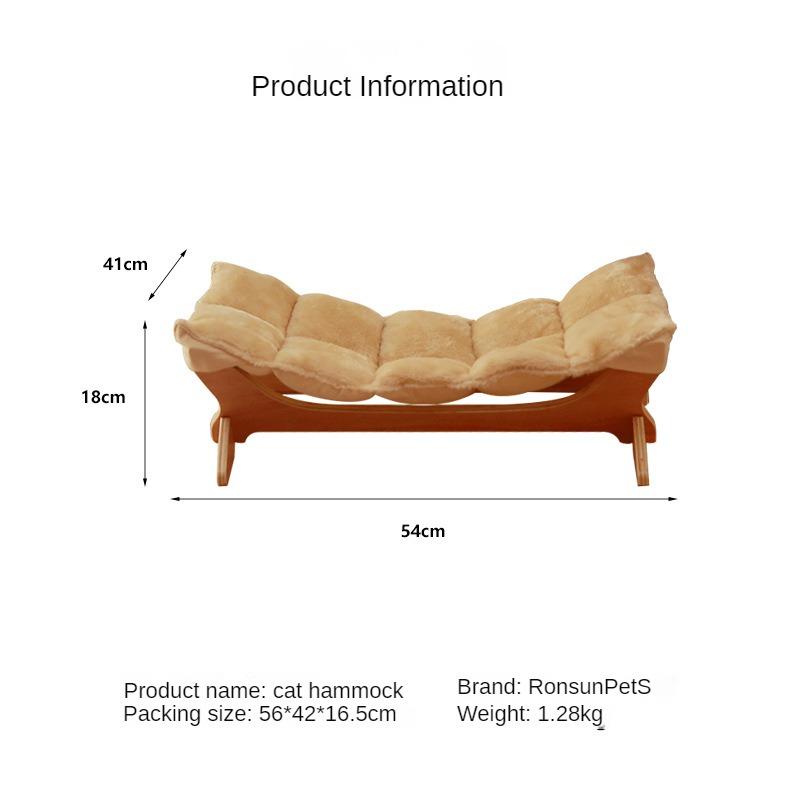 Деревянный гамак для кошек, который можно стирать, коврики для кошачьей кровати, мягкий домик для сна, диван для кошек, удобные товары для животных, принадлежности, аксессуары