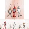 Plush Striped Festive Forest Old Man Hanging Leg Decoration For Holiday Cheer
