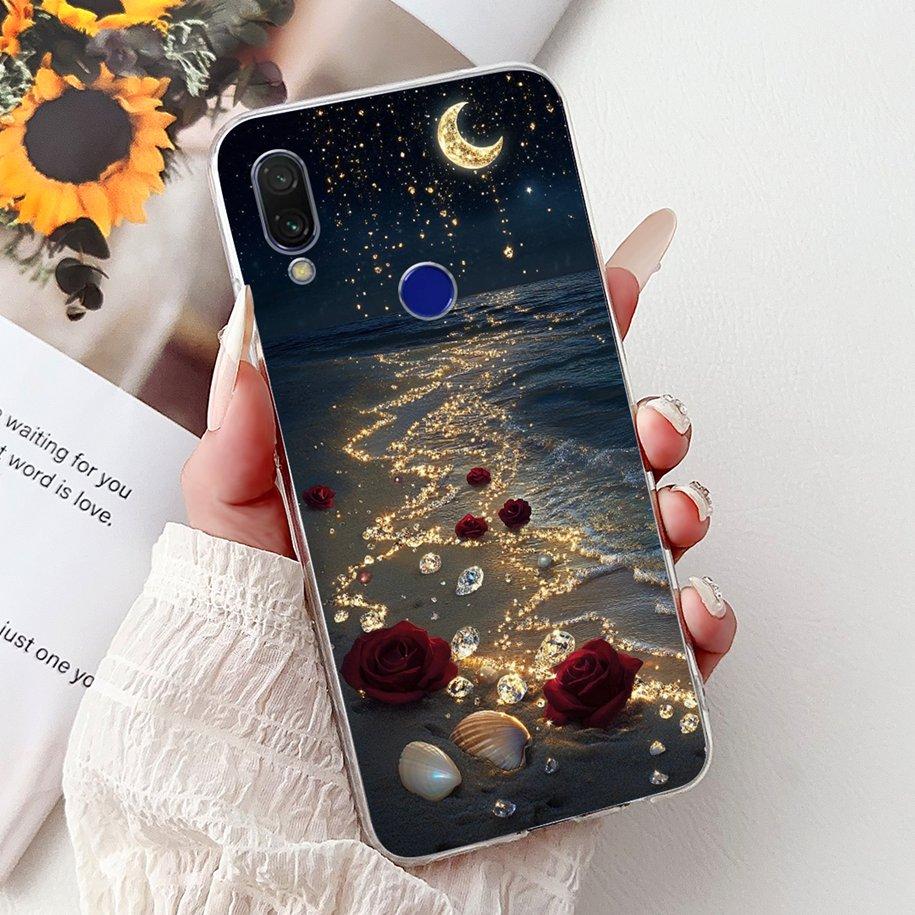 Для чехла Xiaomi Redmi 7 7A Чехол Роскошный Расписной Мягкий Прозрачный Силикон ТПУ Ударопрочный Чехол Для Xiaomi Redmi Note 7 Pro Note7 Coque