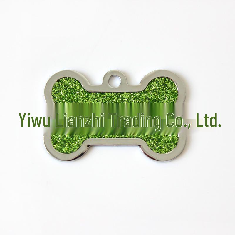 HC535 10-цветный блестящий металлический кулон-жетон для питомца в форме косточки