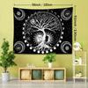 Black Life Tree Sun & Moon Tapestry - Versatile Wall Hanging for Bedroom, Living Room Decor | Durable Polyester, Easy Care | Multiple Sizes Available