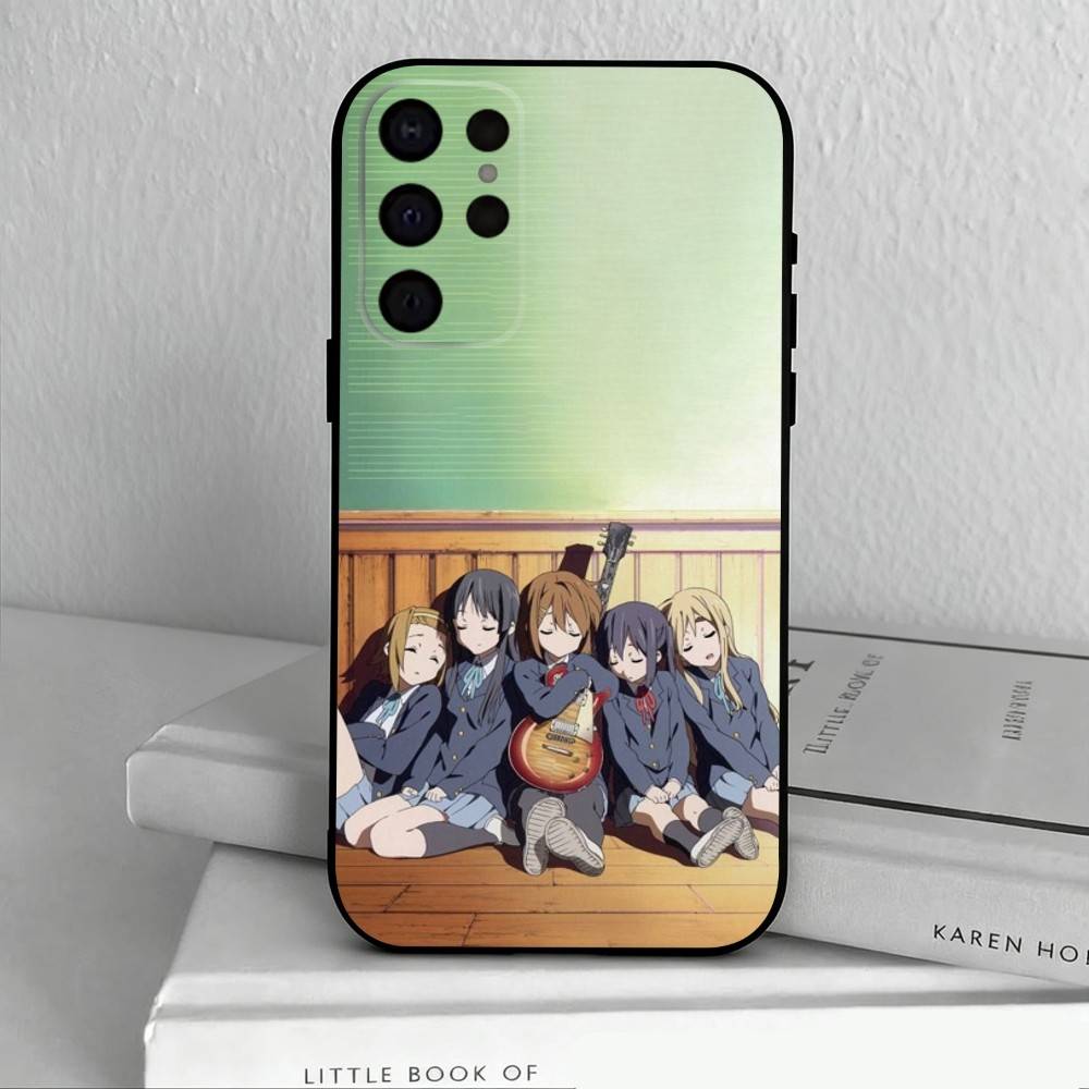 K-K-ON M-Music G-Girls Phone Case For Samsung S25,24,23,22,30,21,10,9,Ultra,Plus,Lite,FE,4,5 G Soft Black Case