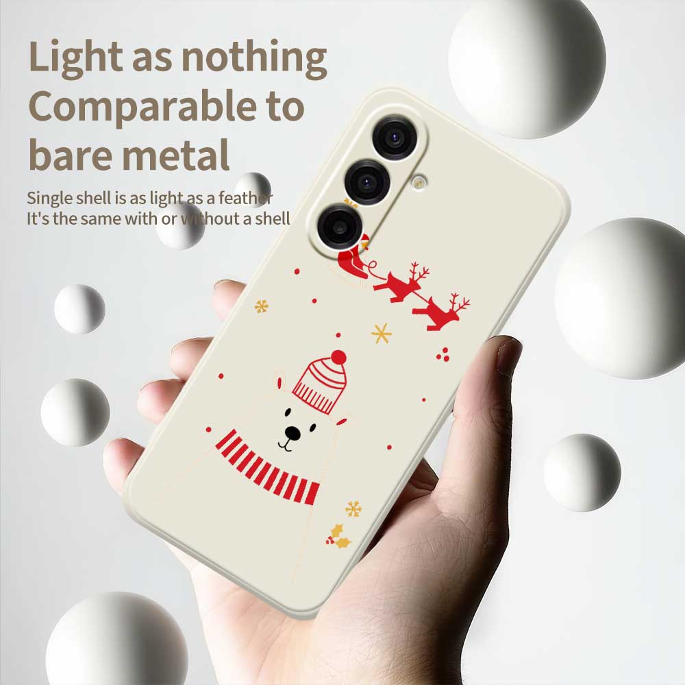 For Samsung Galaxy A17 5G Case Bear Pattern Printing Straight Edge TPU Phone Back Cover