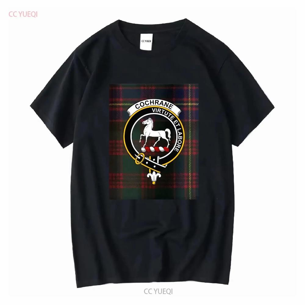 Шотландский клан Кокрейн Герб Футболка Тартан Наследие Предки Шотландцы длинный или короткий рукав винтаж Выстиранный Стрейч графический