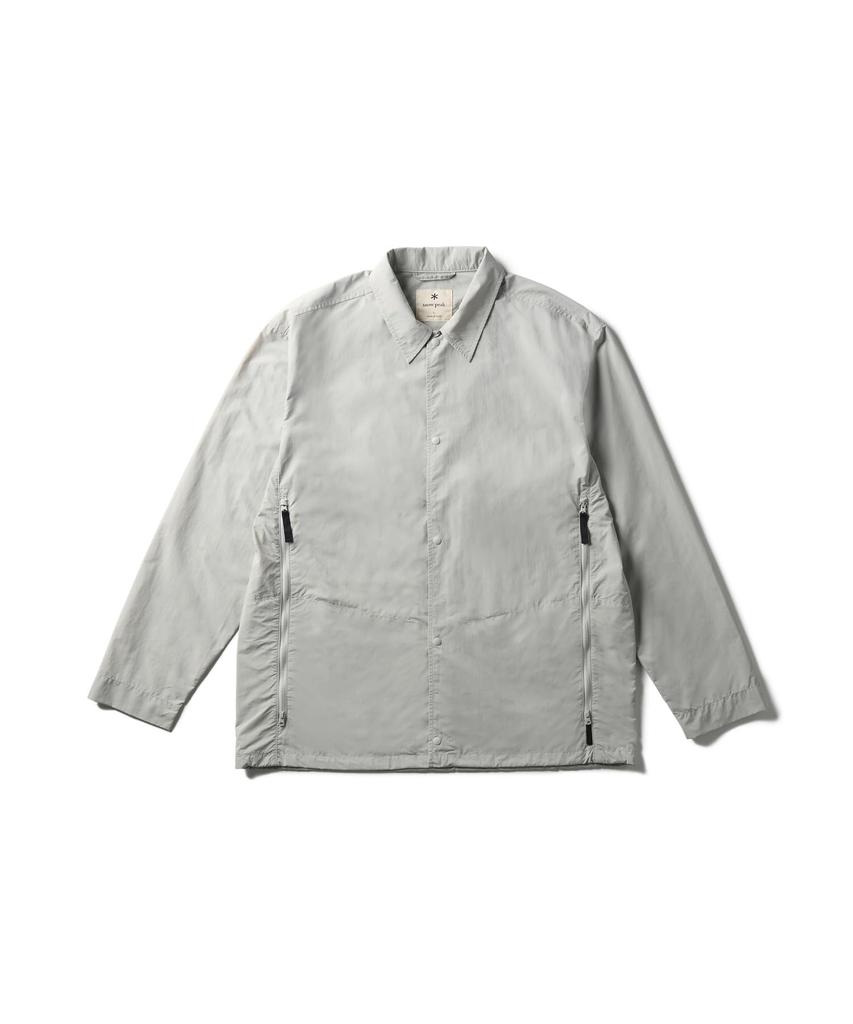 Snow Peak Nylon Tussah Utility Storage Shirt Long Light Size for Men and Women SH-25AU001, Sleeve, Grey, L,
