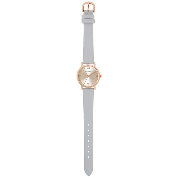 J-AXIS Women's MJL-B10-GY (Fashion Watch Women's Sun Flame) Round Watch Gray Alloy Analog