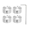 Uxcell Aluminum Potentiometer Universal Volume Tone Control Knob with Arrow Indicator for Guitar and Silver 4-Piece Knob, 1/4" (6mm) Bass, 5/8"