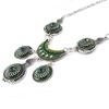 Les Trésors De Lily [J1118] - Серебристо-зеленое дизайнерское колье «Алтай»