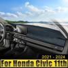 Для Honda Civic 11th 2021 2022 2023 2024 крышка приборной панели автомобиля, защитный коврик от солнца, анти-УФ-излучения, нескользящий коврик, аксессуары