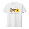 Peace Love Sunflower T Shirt Hippie Floral Leopard Print Nature Lover Boho Xs 4x Vintage Soft Designer Clothes Slightly
