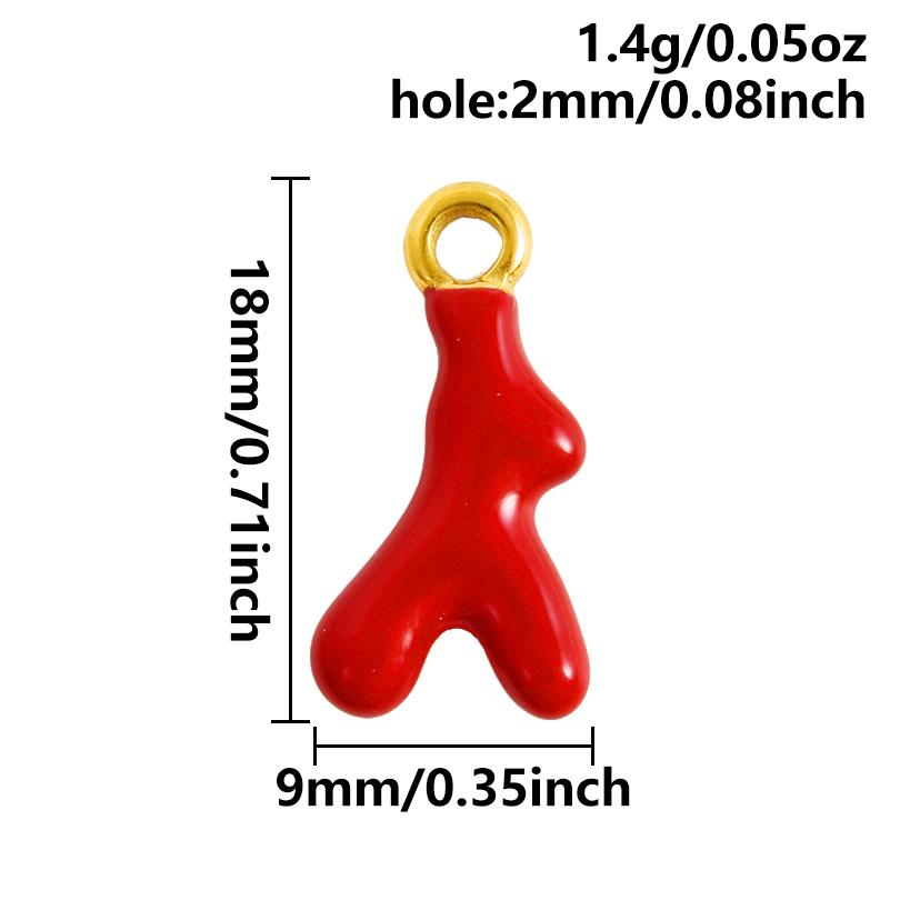 2pcs Red Lobster Crab Coral Real Gold Plated Stainless Steel Enamel Charm For Jewelry Making Supplies DIY Beach Necklace Pendant
