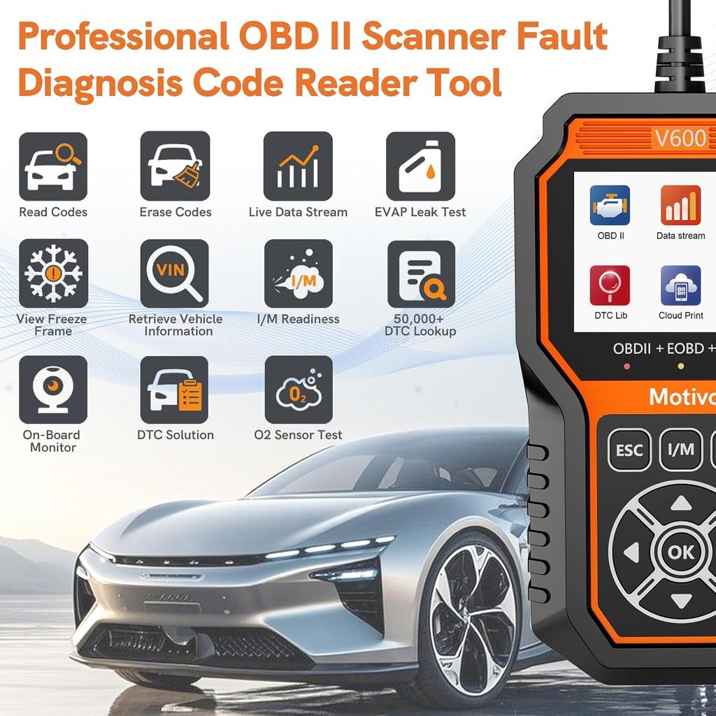 Диагностический сканер OBD2 Считыватель кодов неисправностей автомобиля Инструмент для сброса Check Engine Диагностический сканер CAN автомобиля Чтение и удаление неисправностей автомобиля
