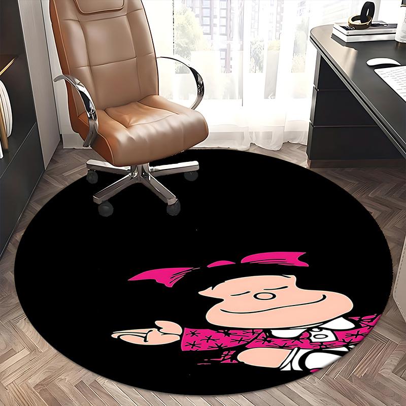 Peanuts Snoopy Chair Mat Round Carpet for Home Office Living Room Bedroom