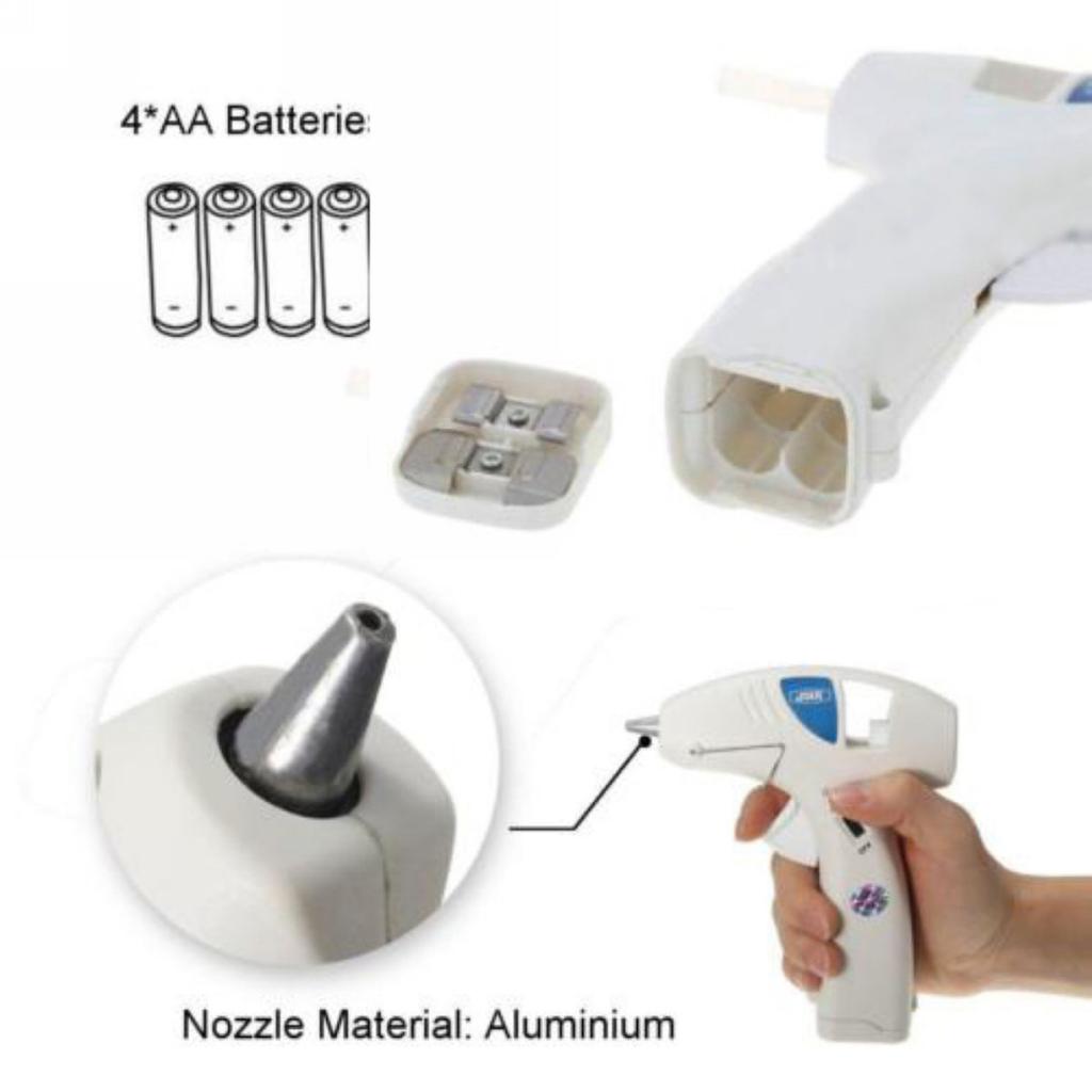 Беспроводной нагревательный пистолет для термоплавкого клея, триггер и 50 шт. клейких клеевых стержней для рукоделия