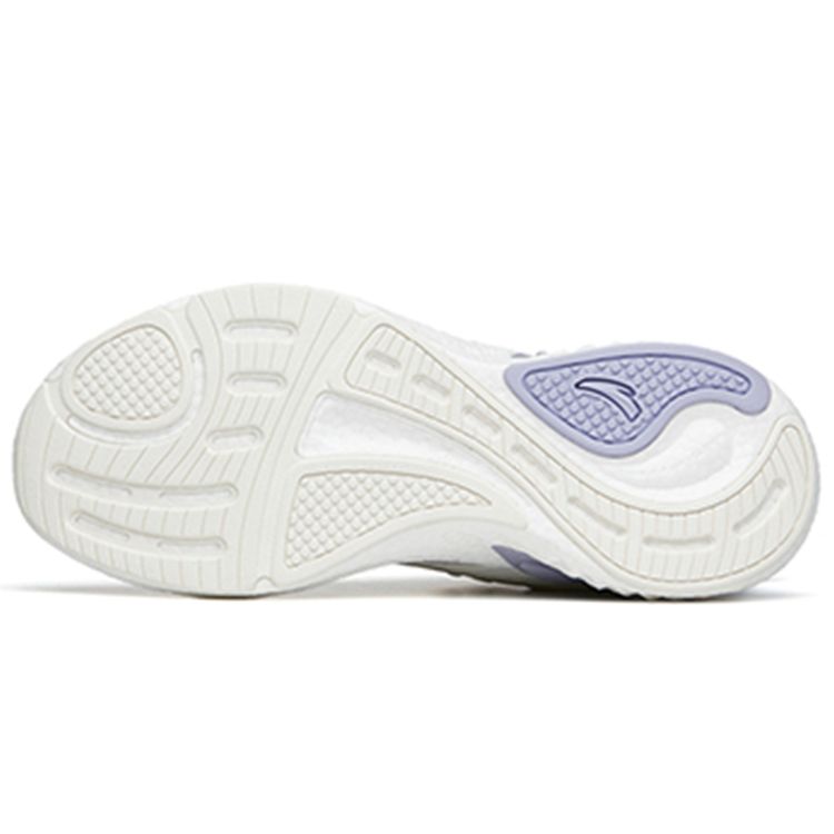 Anta Mars Foam Breathable Low-Top Running Shoes Women Sneaker Ivory Purple 122215570R-3