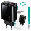 USAMS Land. Network. 1Xusb-C+1Xusb T40 20Wled (OnlyHead) Pd3.0 +Qc3.0 Fast Charging Black/Black Cc133Tc01 (Us-Cc133)