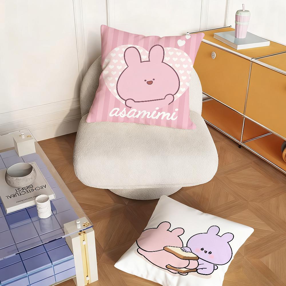Cartoon AAsamimichan Cute Pillow Case Bedroom Sofa Living Room Backrest Decoration Square Cushion Nap Time