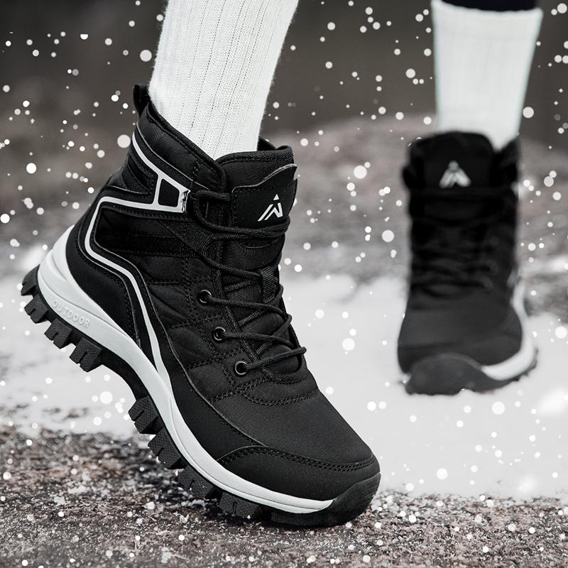 36-43 женские большие средние хлопковые ботинки утолщенные теплые повседневные большие хлопковые ботинки зимние сапоги противоскользящие и водонепроницаемые