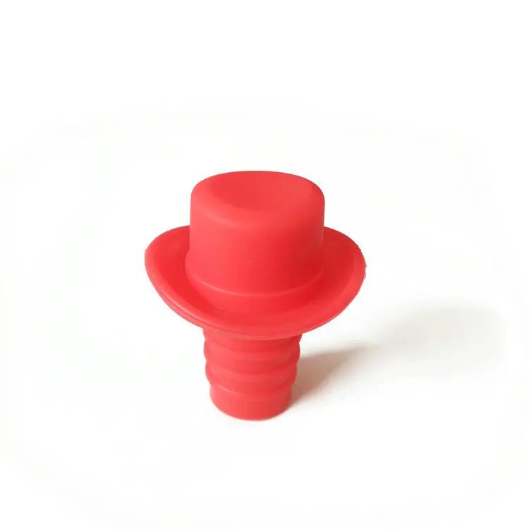 Силиконовая пробка для бутылок, пробка для вина, пробка для выливания вина, силиконовые колпачки, симпатичная шляпа, гелевые пробки для вина, сохраняющие свежесть