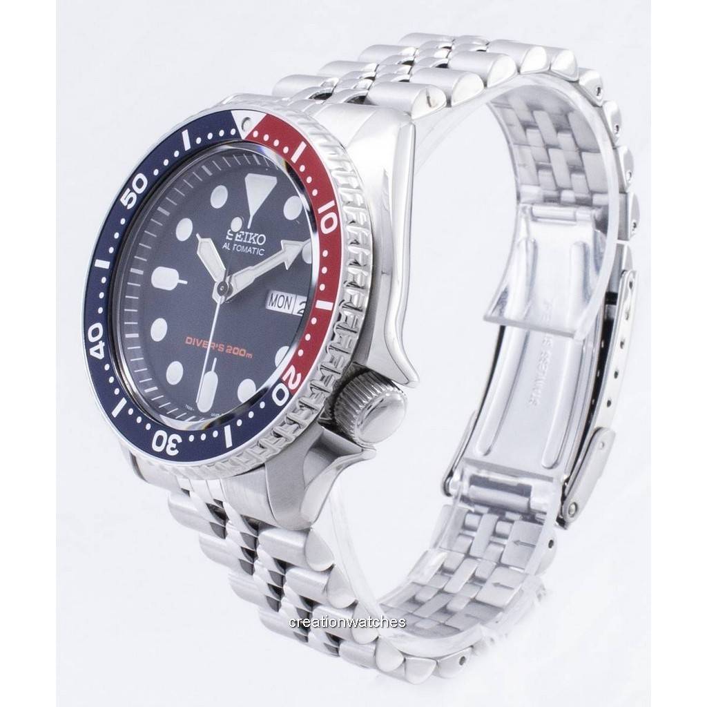 Восстановленные мужские часы Seiko Automatic Diver's 200M SKX009K2 с браслетом Jubilee