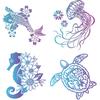 GORGECRAFT 6.3x6.3 4 Styles Spring Butterfly Vinyl Window Clings Non Adhesive Reble Window Decals Stairway Sliding Glass Door Stickers Film to