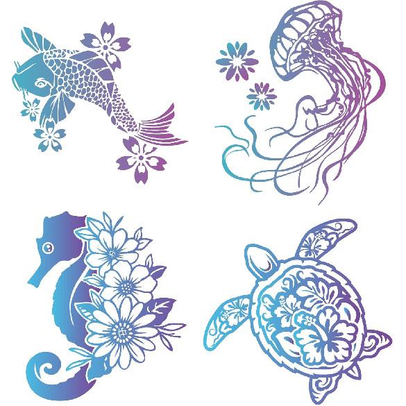 GORGECRAFT 6.3x6.3 4 Styles Spring Butterfly Vinyl Window Clings Non Adhesive Reble Window Decals Stairway Sliding Glass Door Stickers Film to