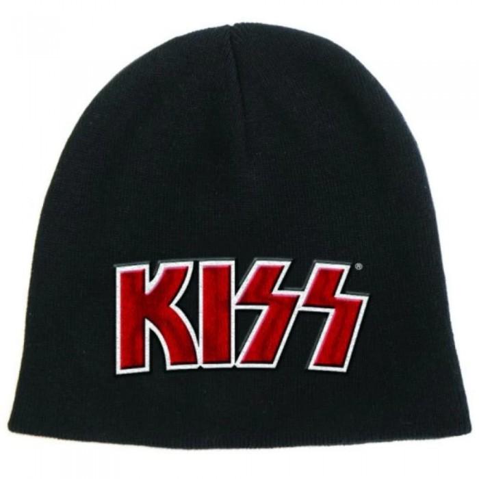 Kiss Unisex Adult Red On White Logo Beanie
