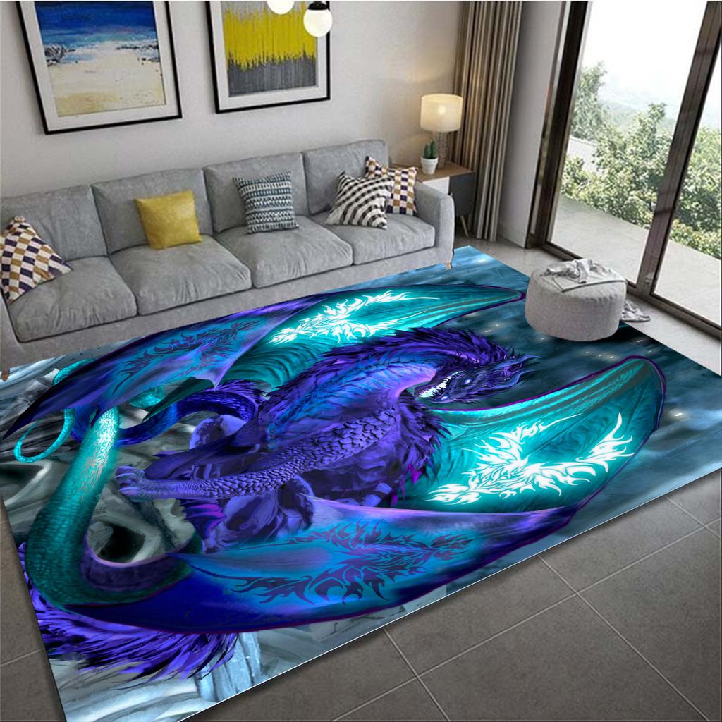 Magic Dragon Pattern Carpets Non-slip Rug Doormat Children Room Polyester for Bedroom Living Room Kitchen Mats for Floor Rug