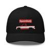 Chevy C Silverado Squarebody Square Body Red and White Pickup Snapback hat