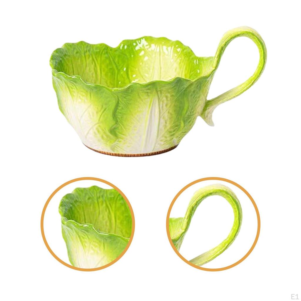 Cabbage Ceramic Bowl Noodle Multifunction Dinnerware Serving Bowls Salad Soup for Tabletop